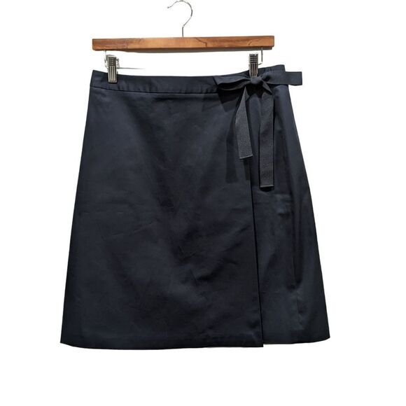 Brooks Brothers Dresses & Skirts - Brooks Brothers Navy Blue Ribbon Tie Waist Midi Wrap Skirt, 8